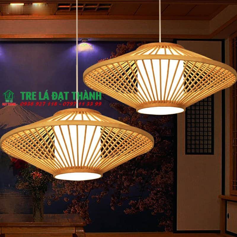 Đèn Đĩa Bay Tre Trang Trí - DMT015